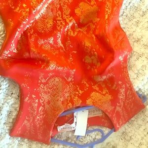 New evening orange golden dress with tag